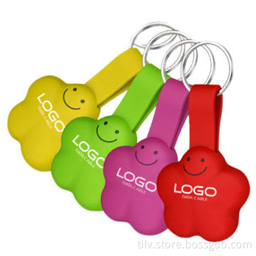 2-in-1 Keychain USB Data Cable for iPhone